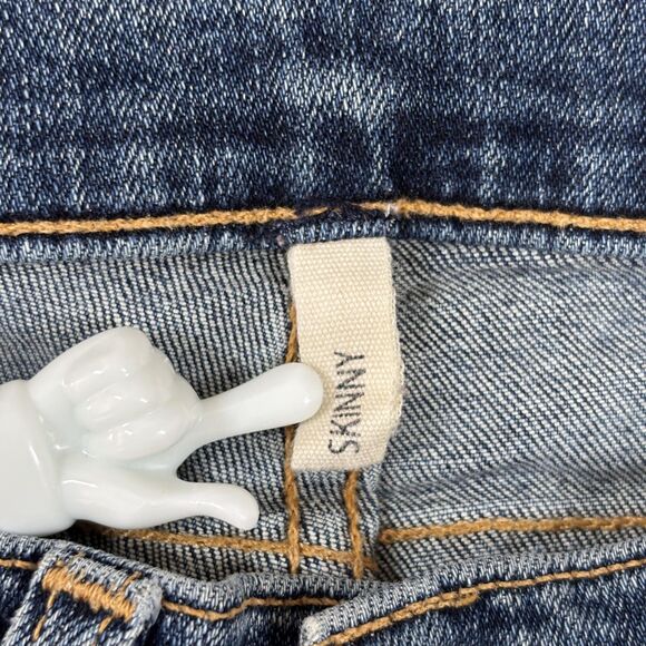 Rag & Bone Jeans Women's 25 Blue Skinny Mid Rise Distressed Raw Hem Stretch - Picture 11 of 12